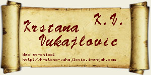 Krstana Vukajlović vizit kartica
